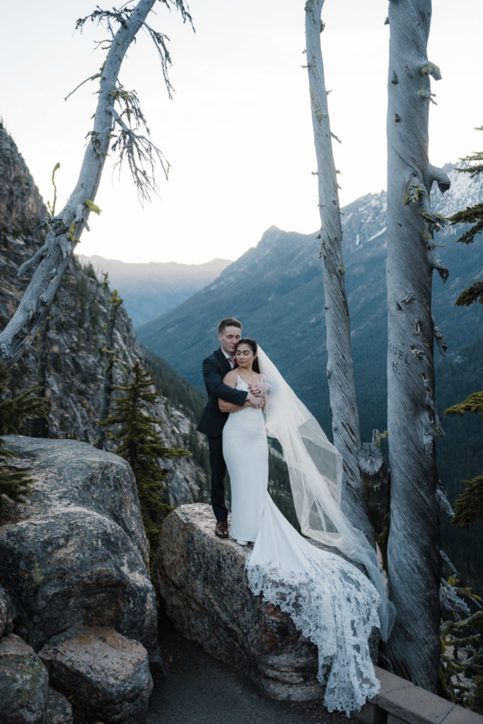 elopement in the North Cascades at Washington Pass Overlook