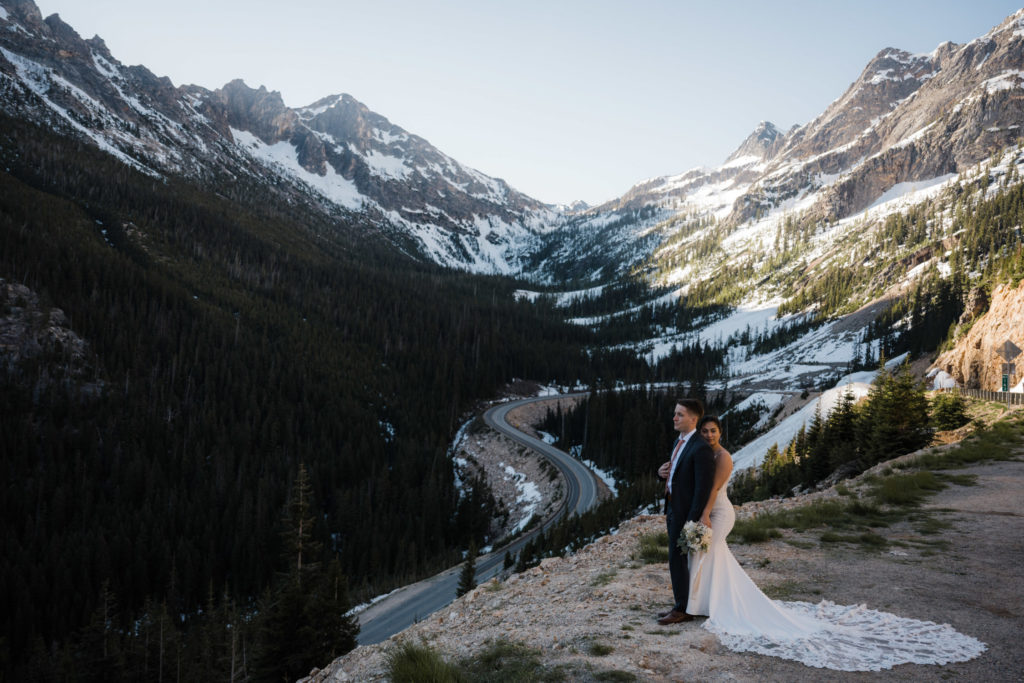 Elopement at Washington Pass Overlook in the North Cascades, Washington State