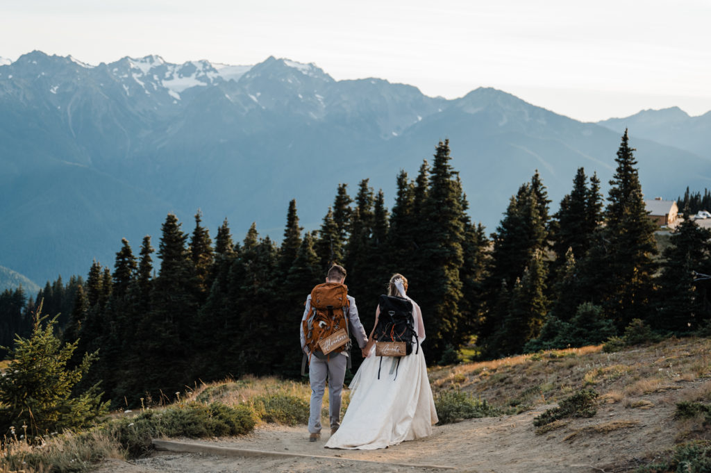Hiking elopement at Hurricane Ridge in Olympic National Park, Washington State