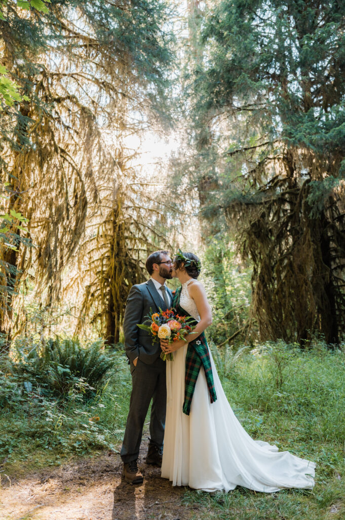 Hoh Rainforest elopement at Olympic National Park