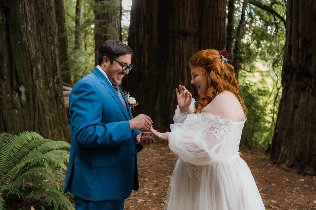 Redwoods forest elopement ceremony