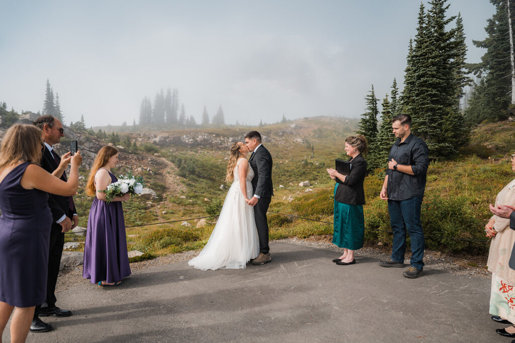 Mount Rainier elopement ceremony