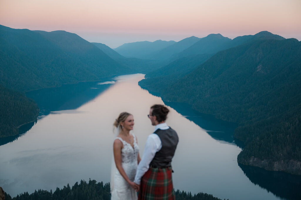 Olympic National Park wedding portraits on Mount Storm King