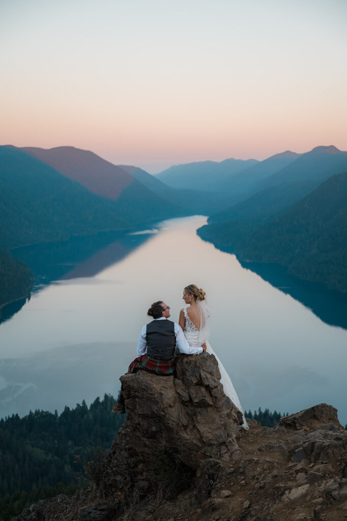 Olympic National Park wedding portraits on Mount Storm King