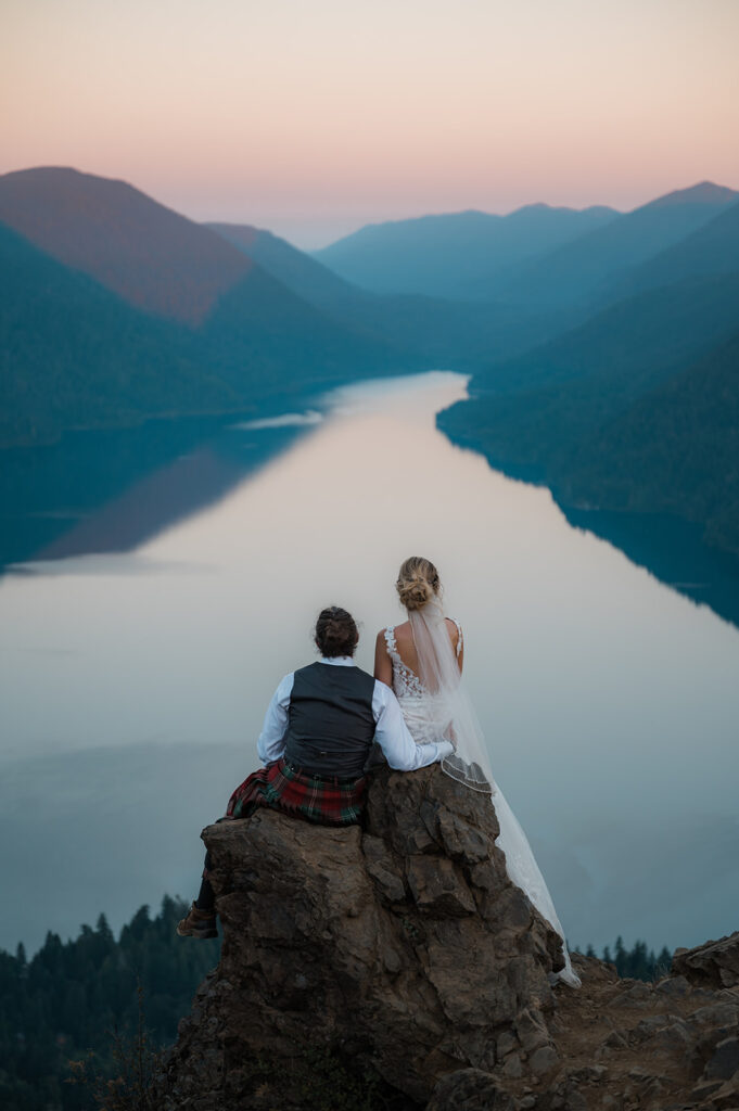 Olympic National Park wedding portraits on Mount Storm King