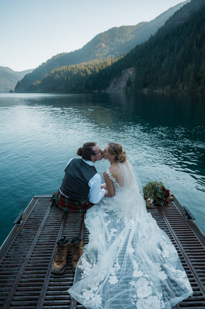 Olympic National Park wedding portraits at Lake Crescent